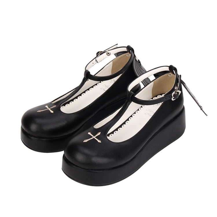 Halloween Lolita Cross Angel Demon Platform Shoes 8461