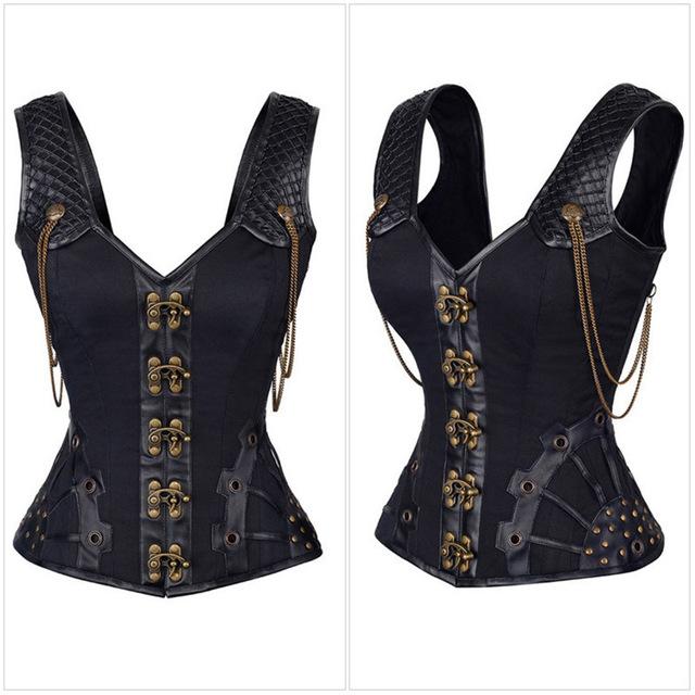 Gothic Corset Shaping Top Vest