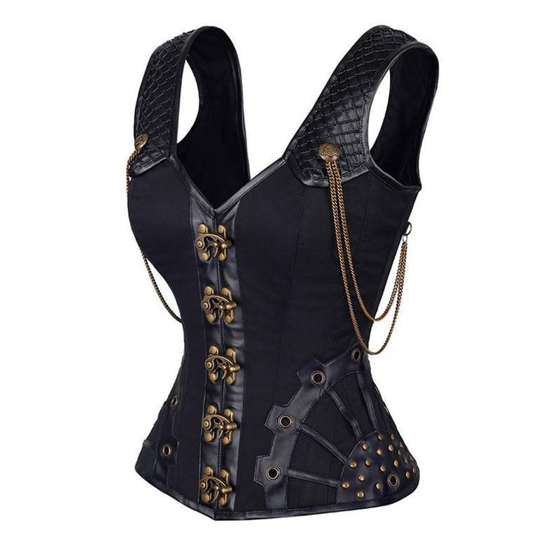 Gothic Corset Shaping Top Vest