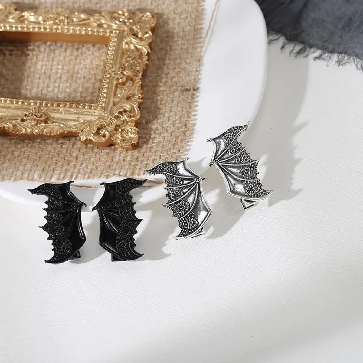 Gothic Bat Wing Hair Clip | Dark Alt Hair Accessory