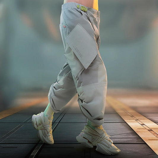 Punk Straight Flared Cropped Trousers