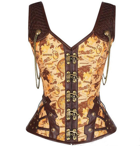 Gothic Corset Shaping Top Vest