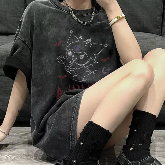 Gothic Harajuku Anime T-Shirt | Dark Alt Streetwear