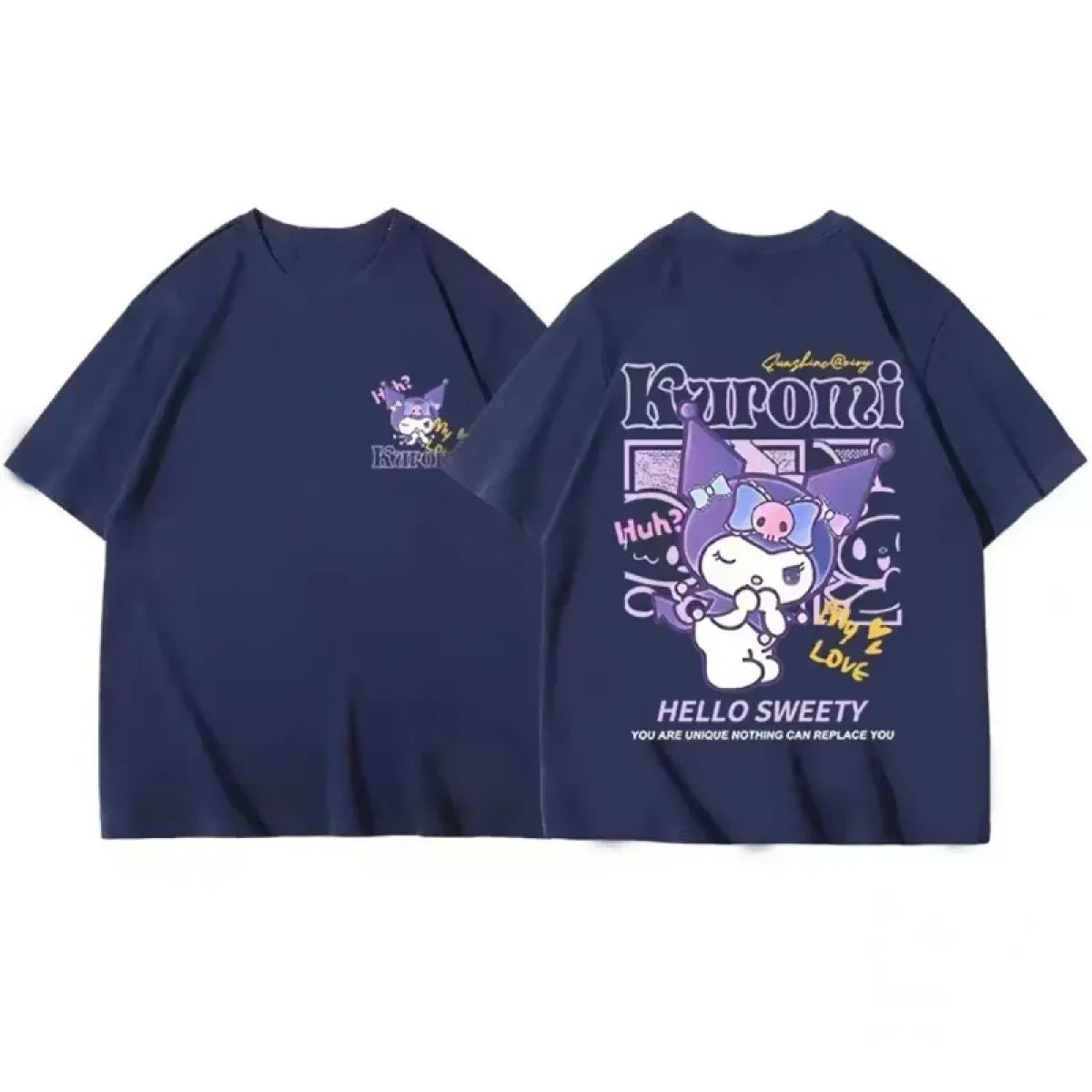 Harajuku Kuromi Graphic T-Shirt | Pastel Goth Anime Tee